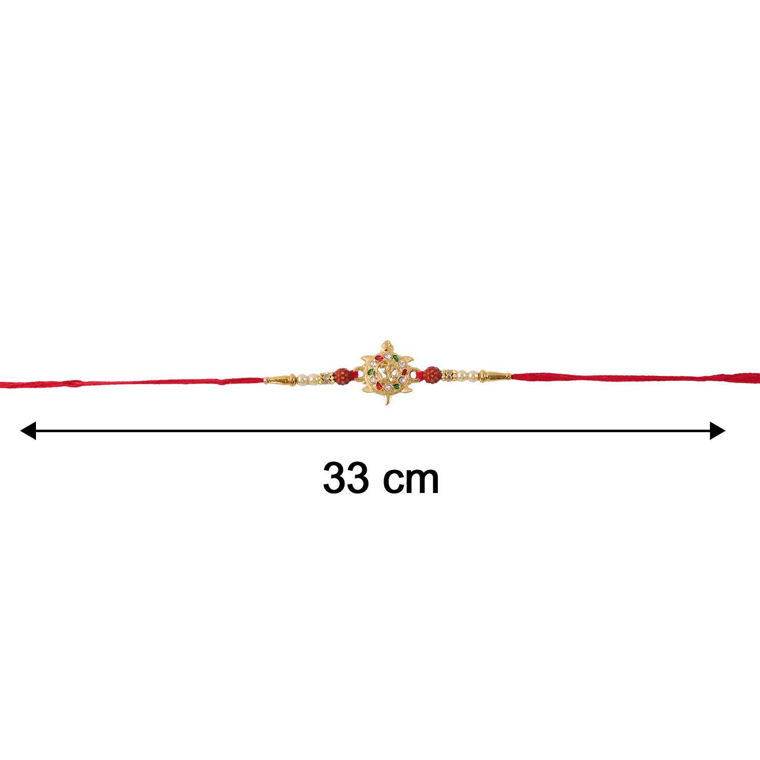 Size guide for Divine Om Symbol Designer Rakhi