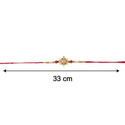 Size guide for Divine Om Symbol Designer Rakhi