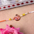 Ganesh Ji Premium Beaded Rakhi – Symbol of Blessings & Prosperity
