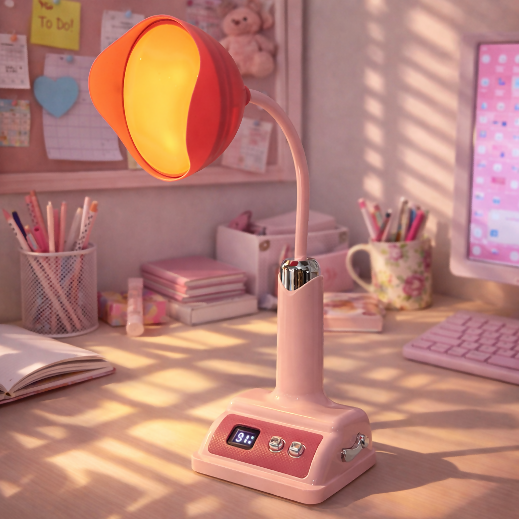 LED Desk Lamp with Adjustable Neck, Table Light for Study, Reading and Home Use