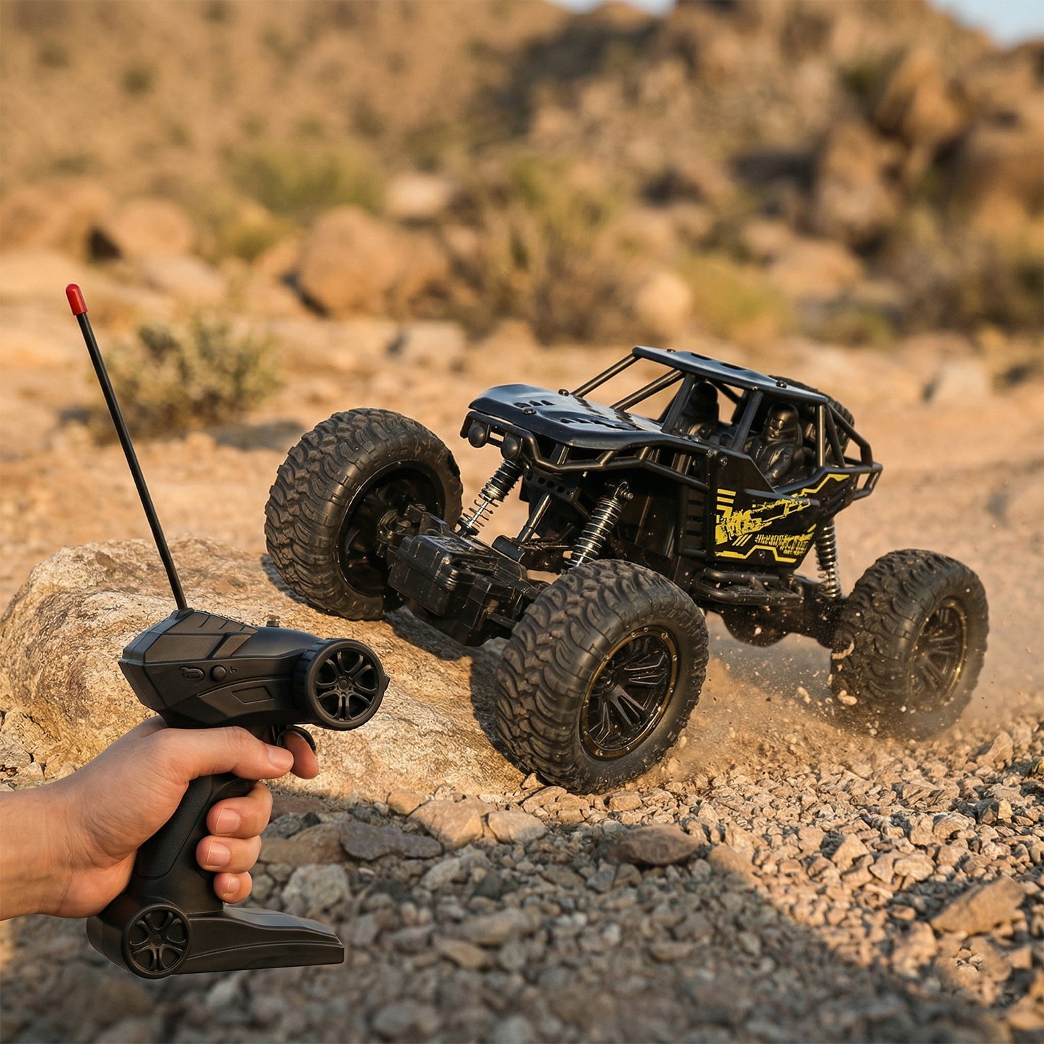 Rock Crawler Monster RC Truck – All-Terrain Rechargeable Stunt Racing Car
