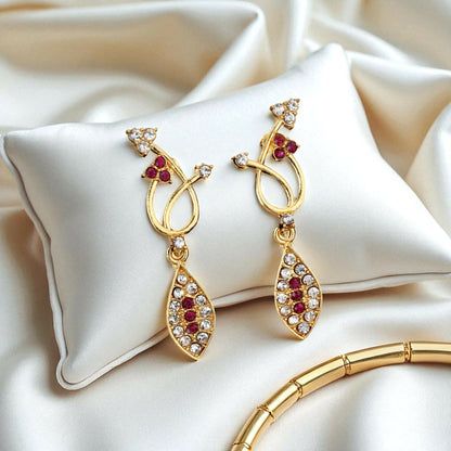 Rustic Gold & Emerald Pink Choker Set