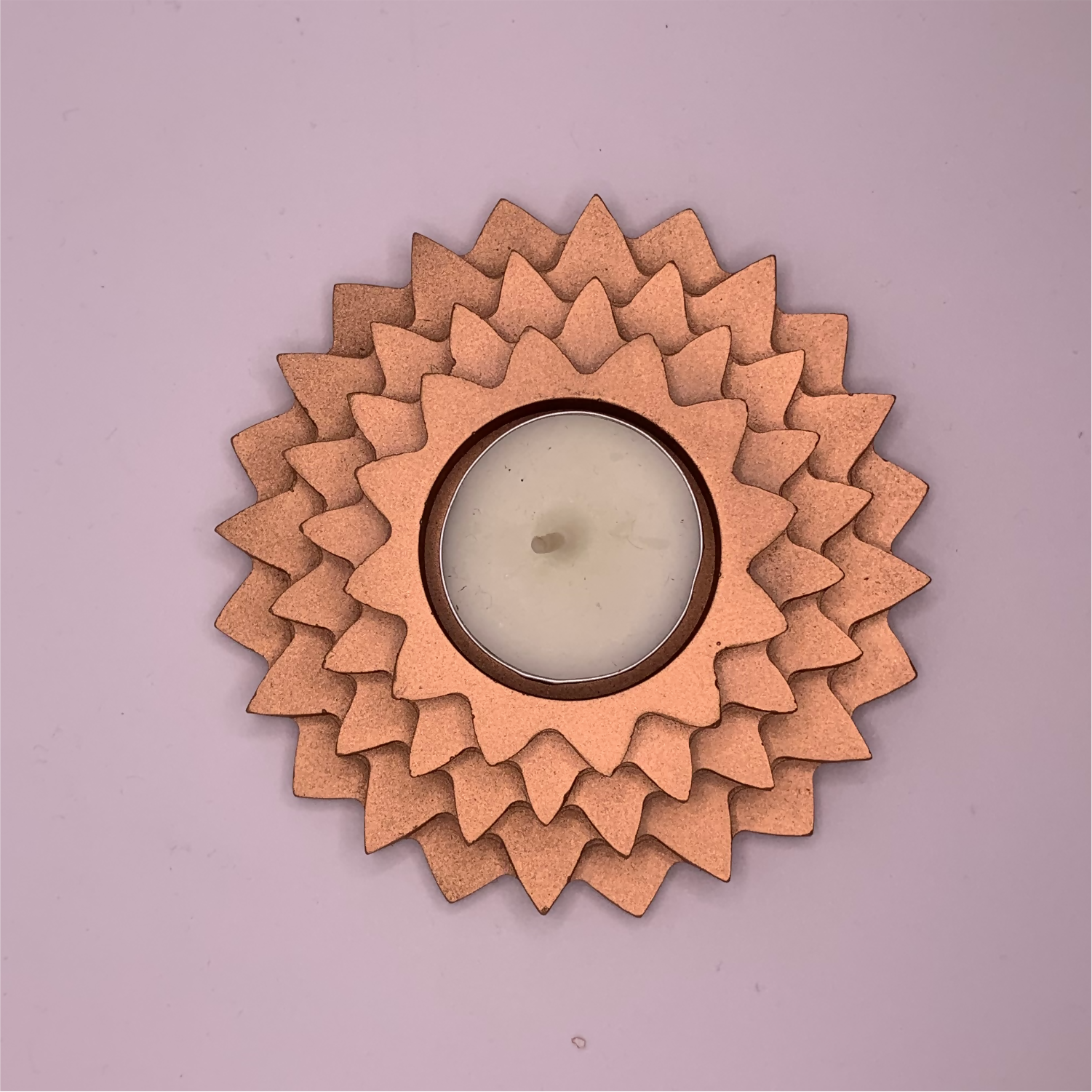 Flower 5-Layer Diya gold tealight candle Elegant Home Decor Handmade