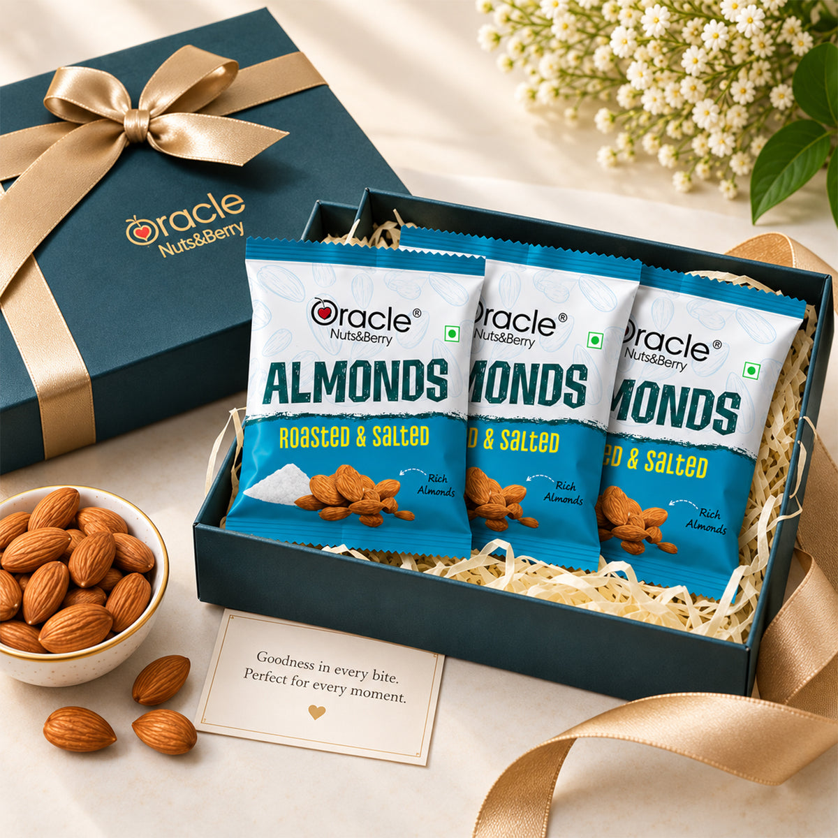 Roasted Salted Almonds Premium Crunchy Healthy Tasty Badam Snack Mini Pack (18g)