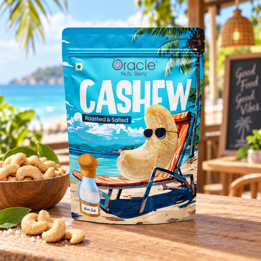 Roasted Salted Cashews Premium Crunchy Kaju Perfect Everyday Dry Fruit Snack (200g)