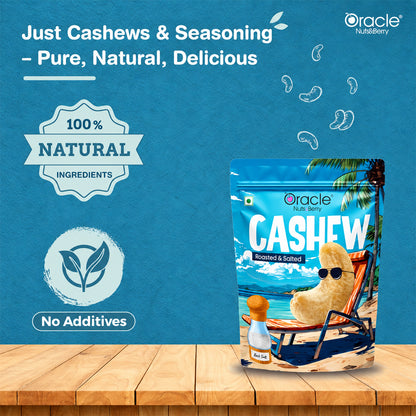 Roasted Salted Cashews Premium Crunchy Kaju Perfect Everyday Dry Fruit Snack (200g)