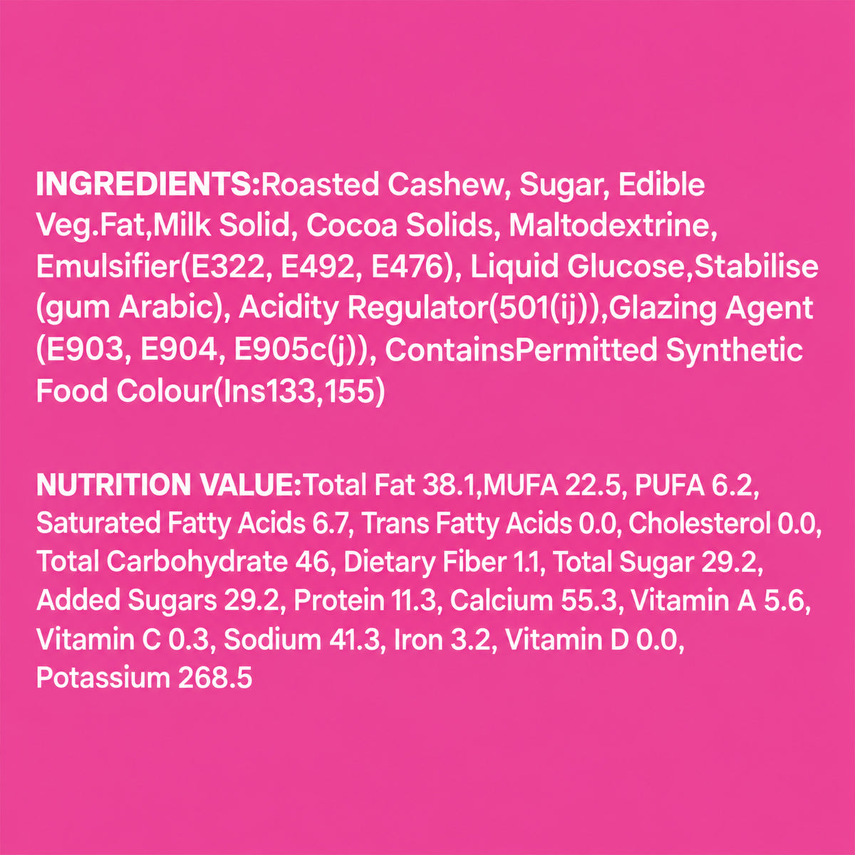 Rose Petals Cashew Dragees Premium Whole Cashews in Rose Chocolate Coating (120g)