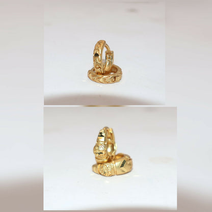 Gold AD Hoop Earrings for women and girls Combo Pack of 2