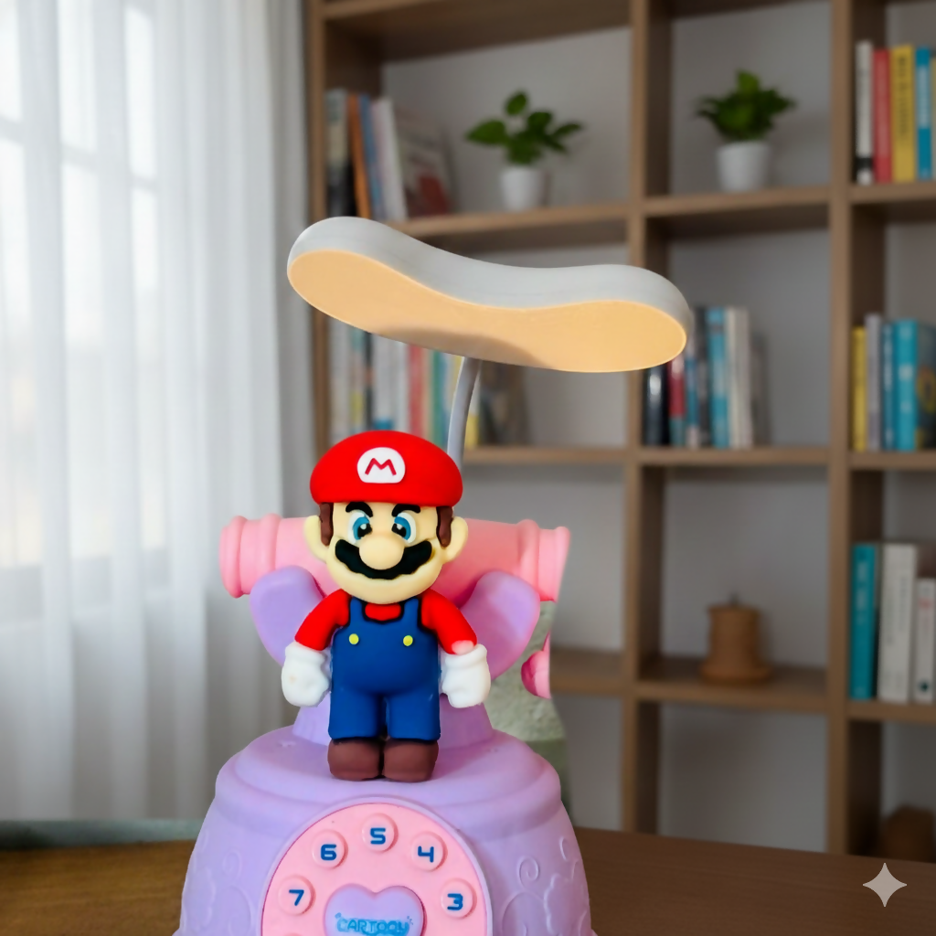 Cute Cartoon Desk Lamp with Flexible Neck, Kids Night Light for Study & Decor