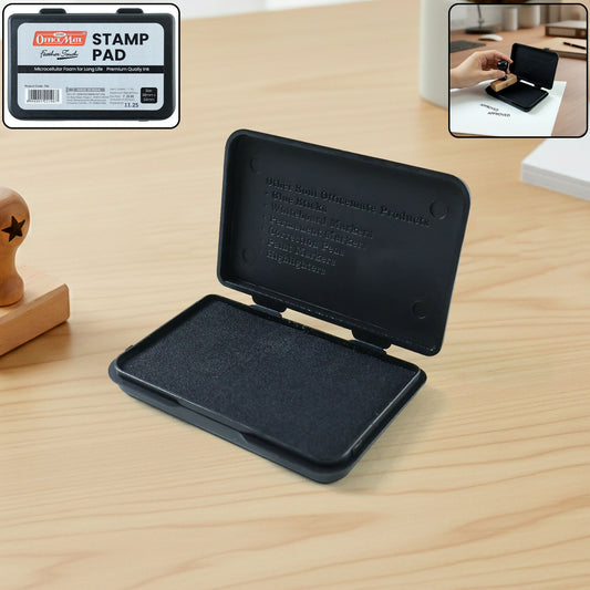 Officemate Small Stamp Pad Feather Touch Black Ink Long-Life Micro Cellular Foam (88cm x54cm)