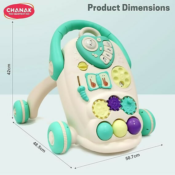 Aditi Happy Feet Baby Walker, Anti-Slip Wheels, Music, Stable Design with Water Tank (9+Month)