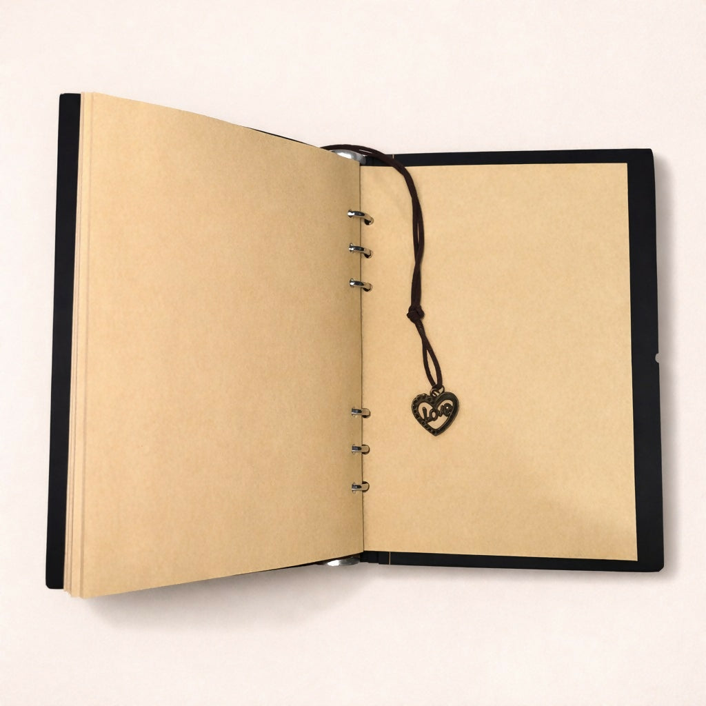 Cat Theme Scrapbook Memory Album with Ring Binding for Photos & Notes