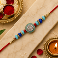 Crystal Stone Designer Rakhi for Brother | Premium Handmade Rakhi