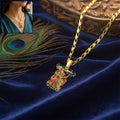 Radha Krishna Pendant – Elegant Devotional Jewelry with Designer Chain