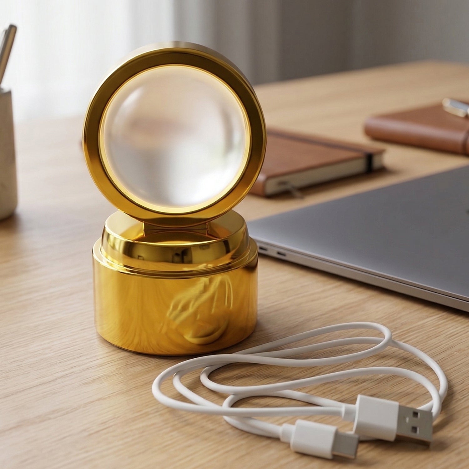 3D Religious Design Crystal Ball LED Night Lamp (1 Pc)