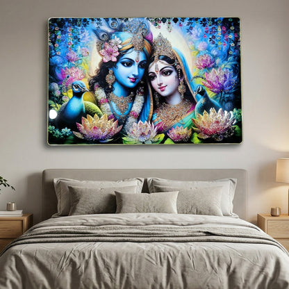 Radha Krishna Wall Art Frame close-up
