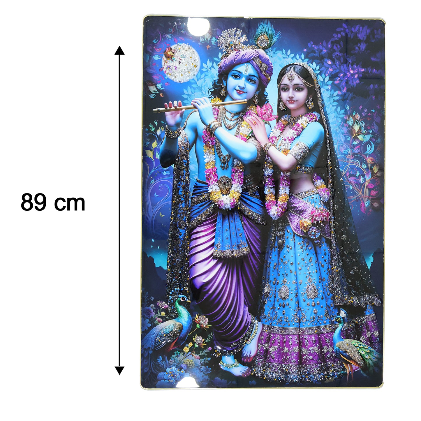Dimensions and size display of Radha Krishna wall frame