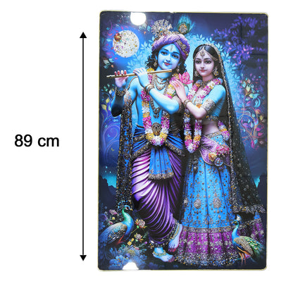 Dimensions and size display of Radha Krishna wall frame