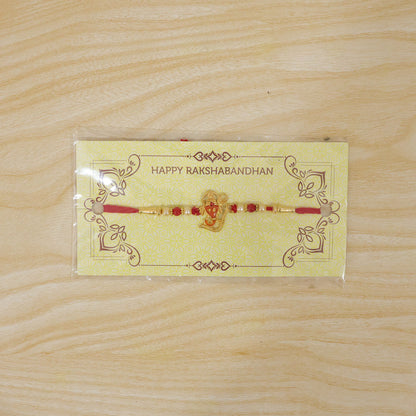 Lord Ganesha Rakhi – Designer Multicolor Beads for Brother