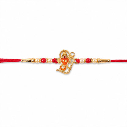 Lord Ganesha Rakhi – Designer Multicolor Beads for Brother
