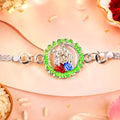 Radha Krishna Rakhi Silver Chain Design for Brothers
