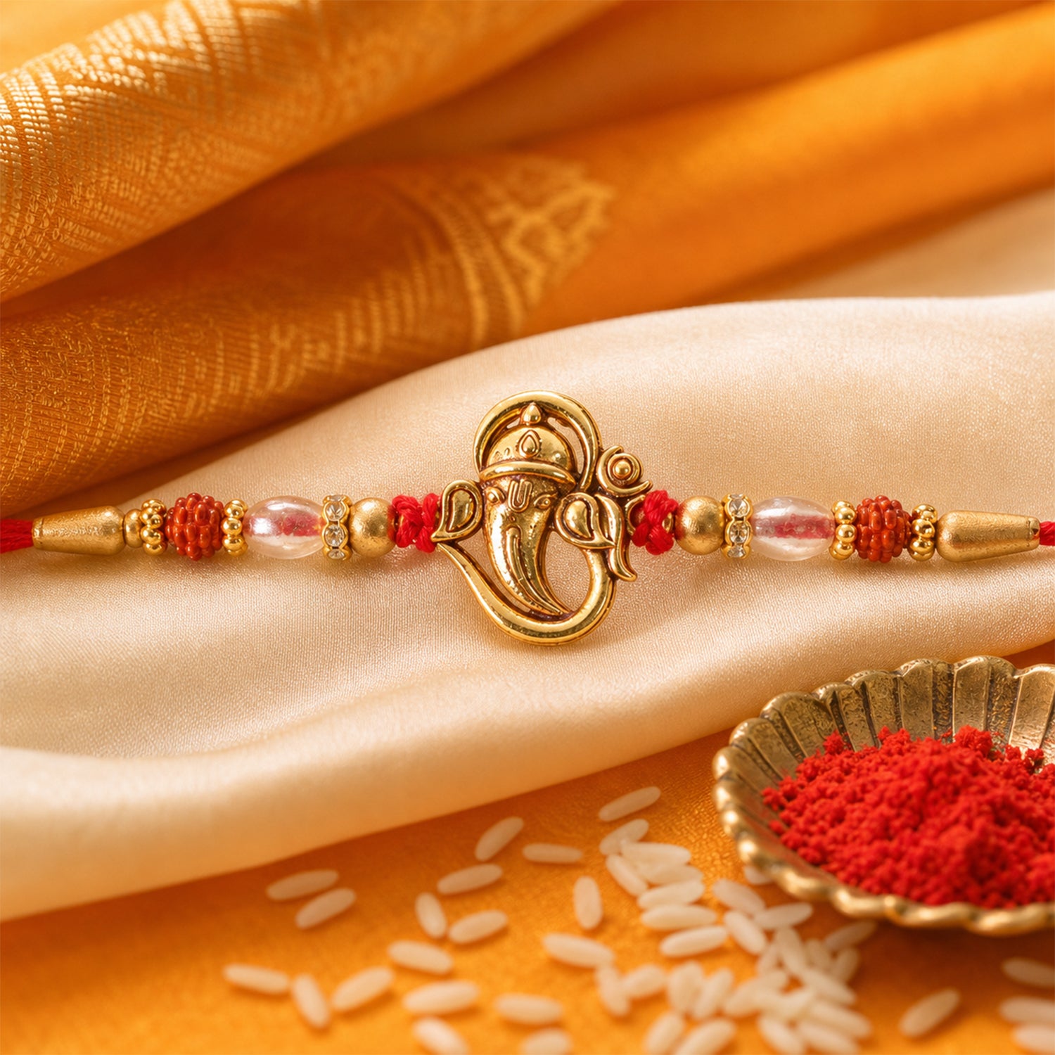 Ganesha Rakhi – Elegant and Premium Sibling Gift