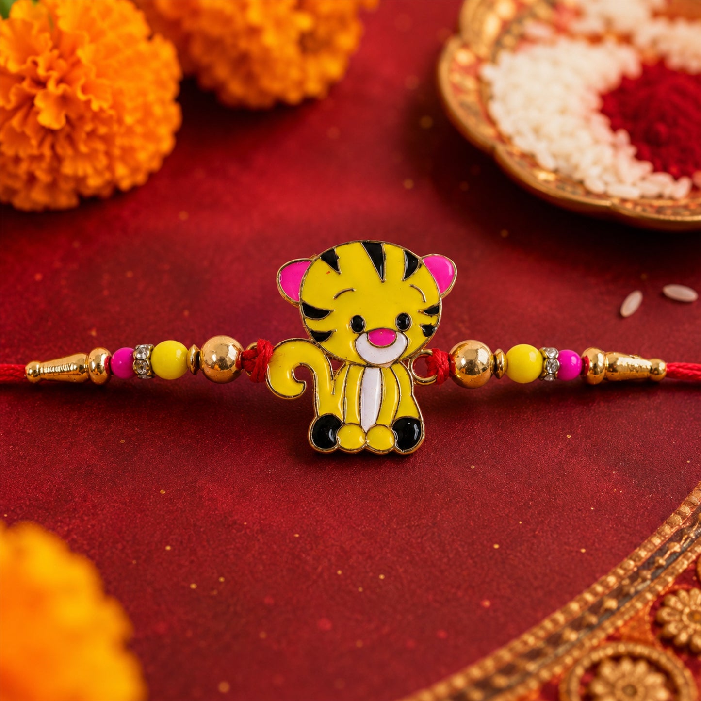 Tiger Cartoon Rakhi for Kids – Cute & Protective Thread