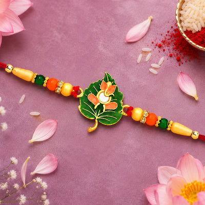 Rakshabandhan Leaf Design ganesh jiRakhi – Symbol of Love & Protection