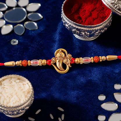 Ganesha Rakhi – Elegant and Premium Sibling Gift