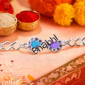 Bhai Rakhi for Brother Stone Studded Chain Style Design