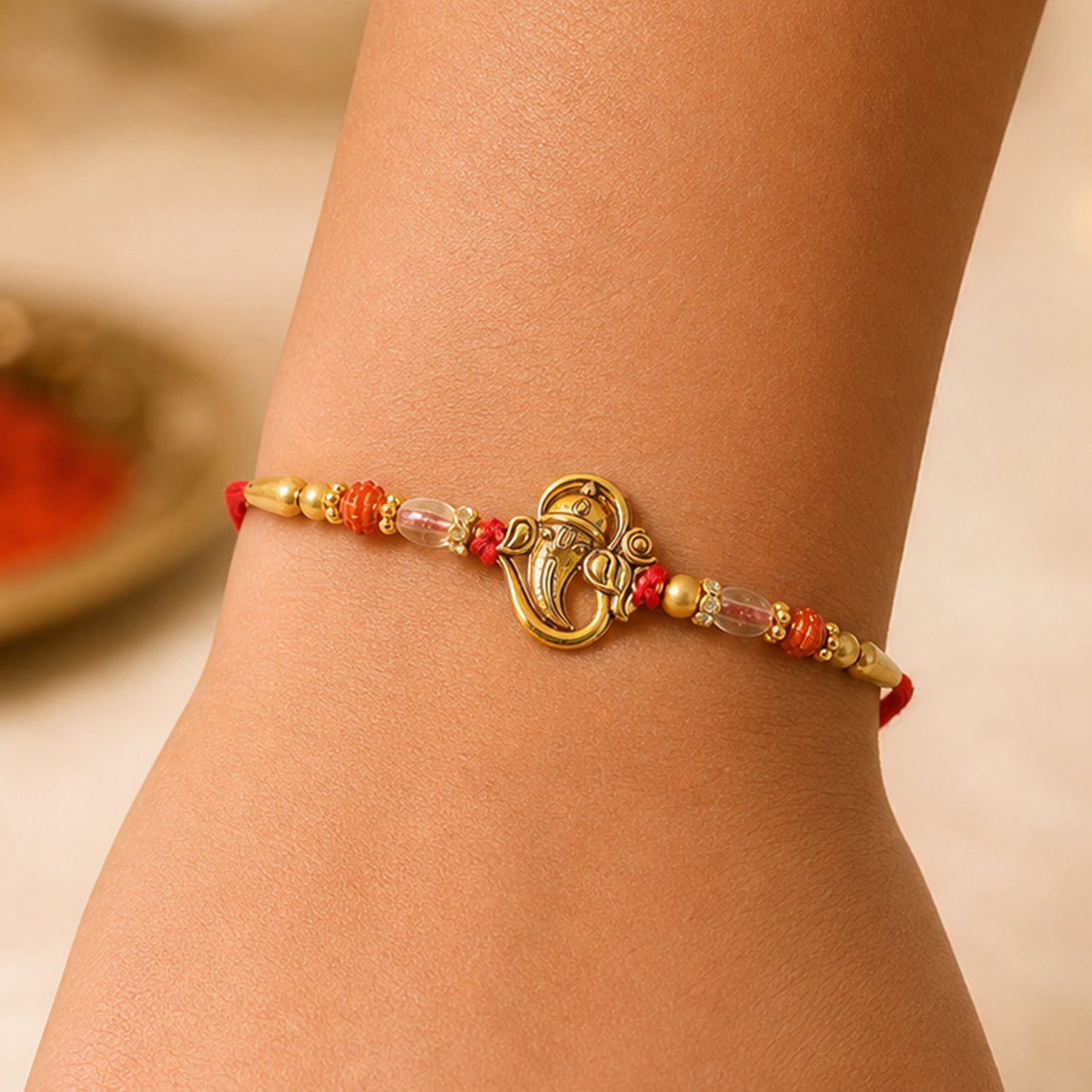 Ganesha Rakhi – Elegant and Premium Sibling Gift