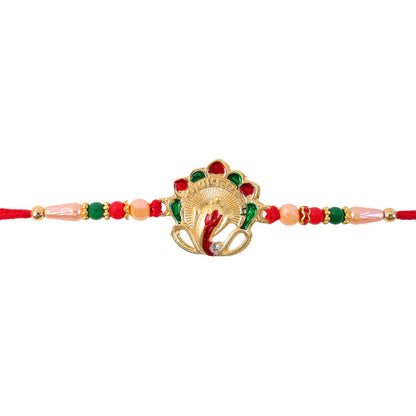 Buy Om Ganesha Rakhi Traditional Beadwork for Brother
