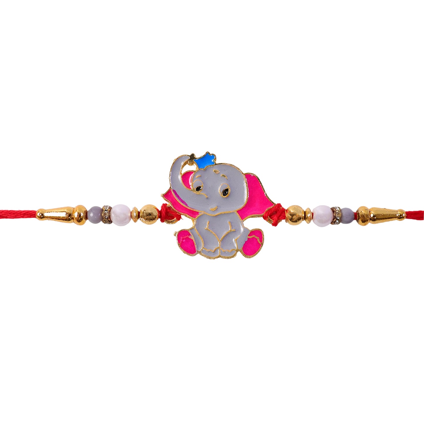 Elephant Kids Rakhi – Handcrafted Beaded Thread Rakhi For Brother