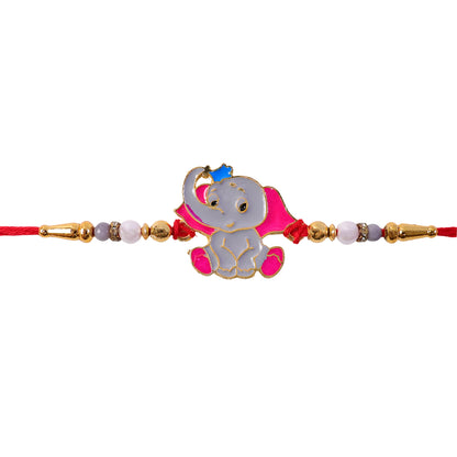 Elephant Kids Rakhi – Handcrafted Beaded Thread Rakhi For Brother