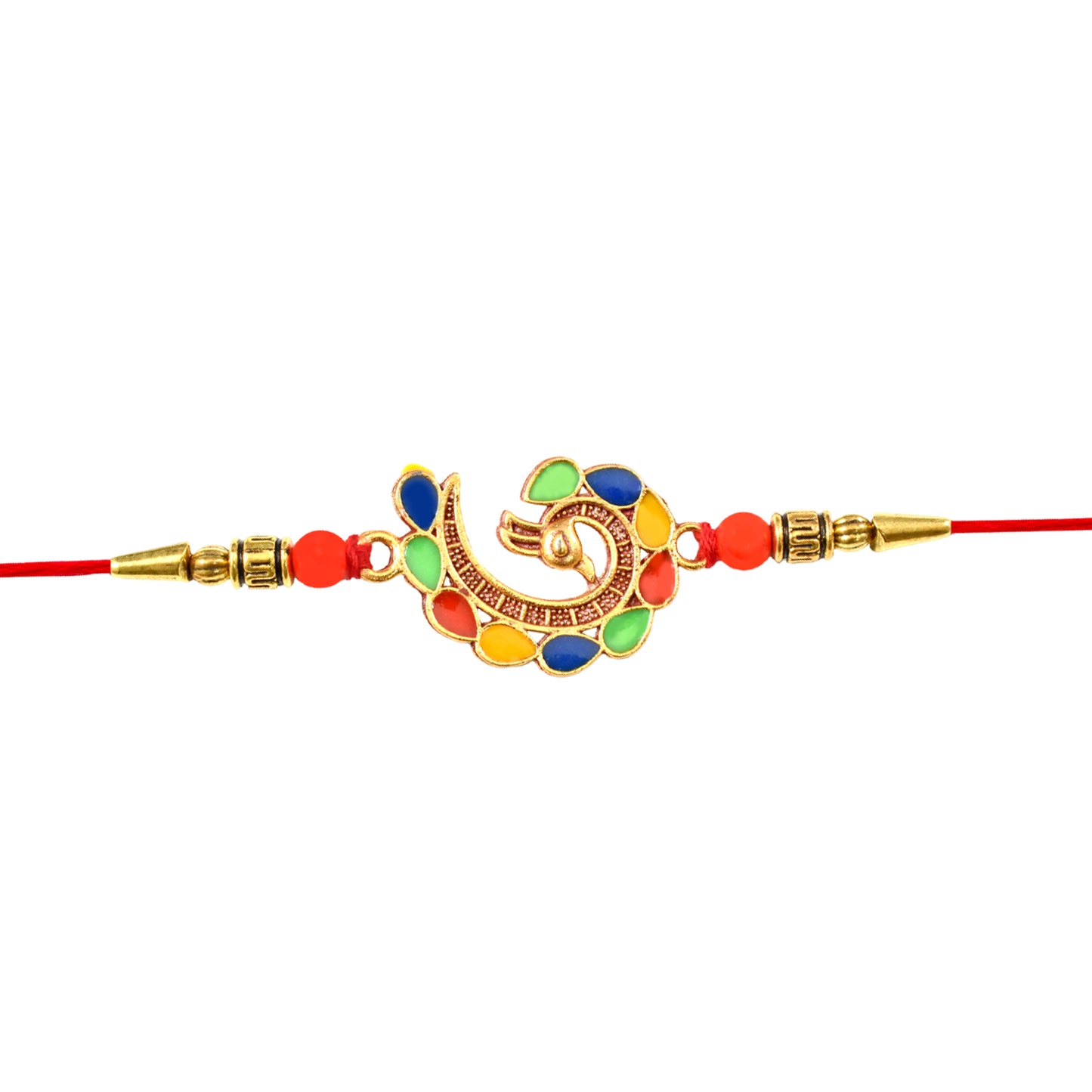 Peacock Rakhi, Elegant Symbol of Love for Brother packaging view for festive gifting