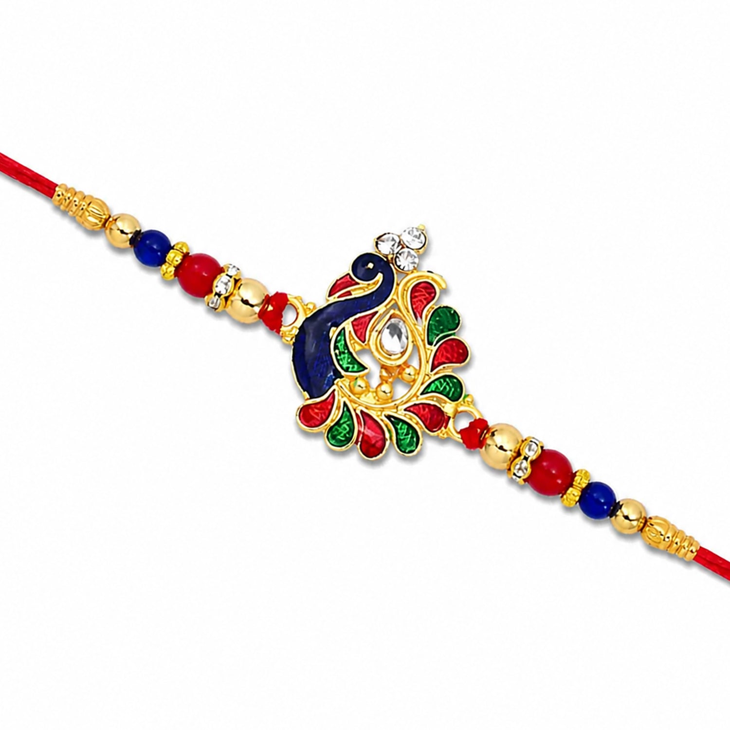 Rakhi Traditional Peacock Design for Brothers & Sisters
