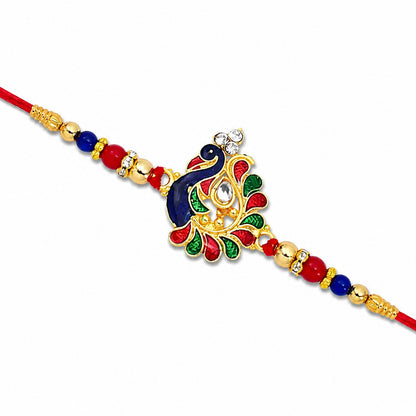 Rakhi Traditional Peacock Design for Brothers & Sisters