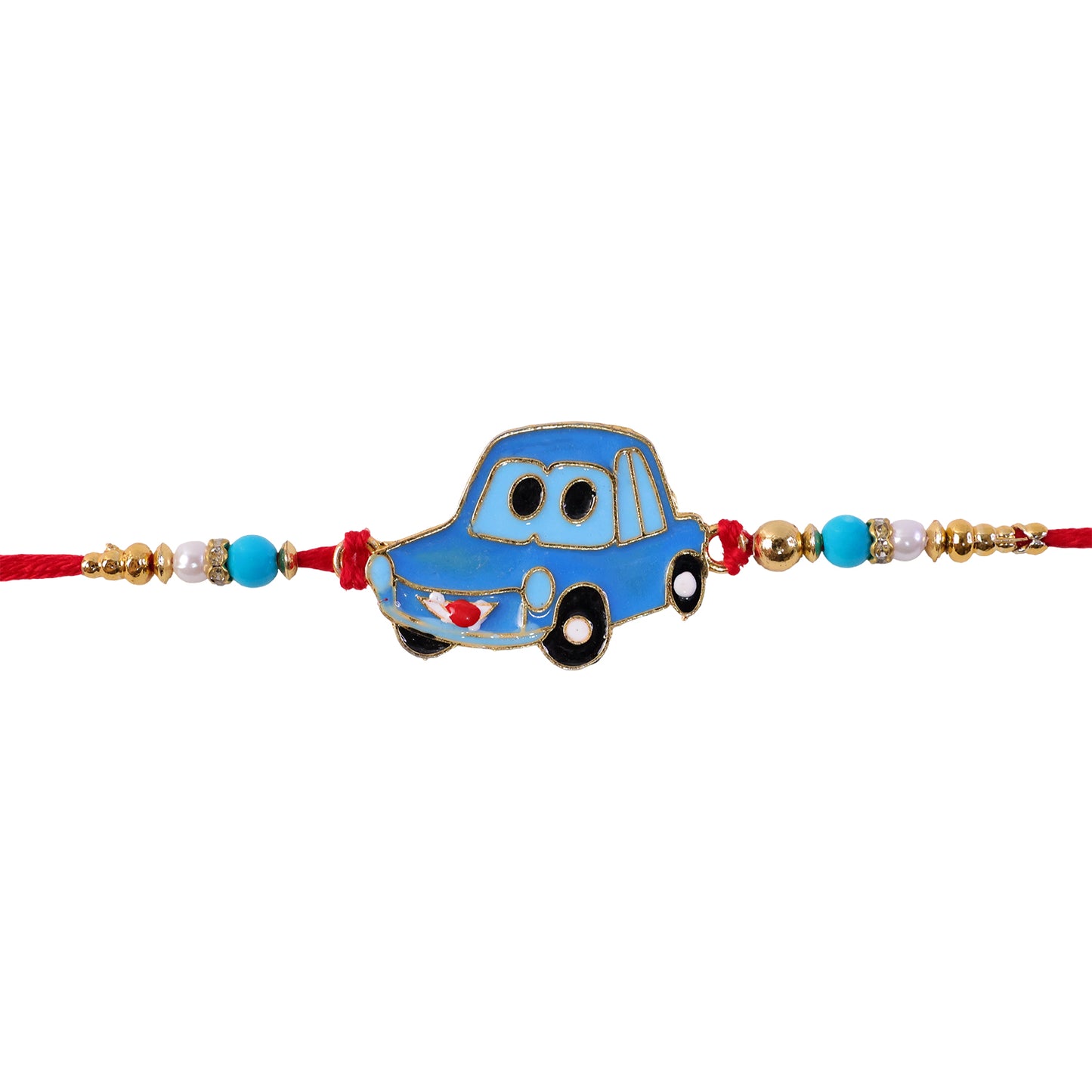 Kids Car Rakhi – Playful Design with Red Thread for Brothers