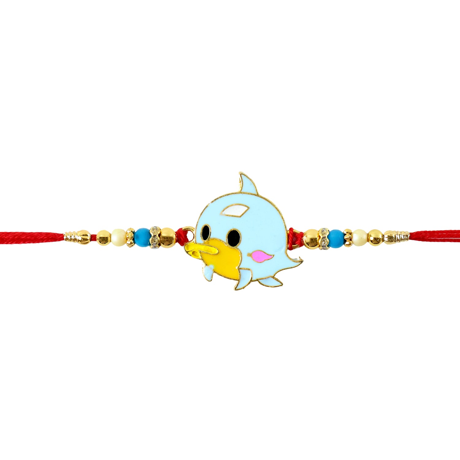 Detail of the tying thread and back design of the Rakshabandhan Rakhi.