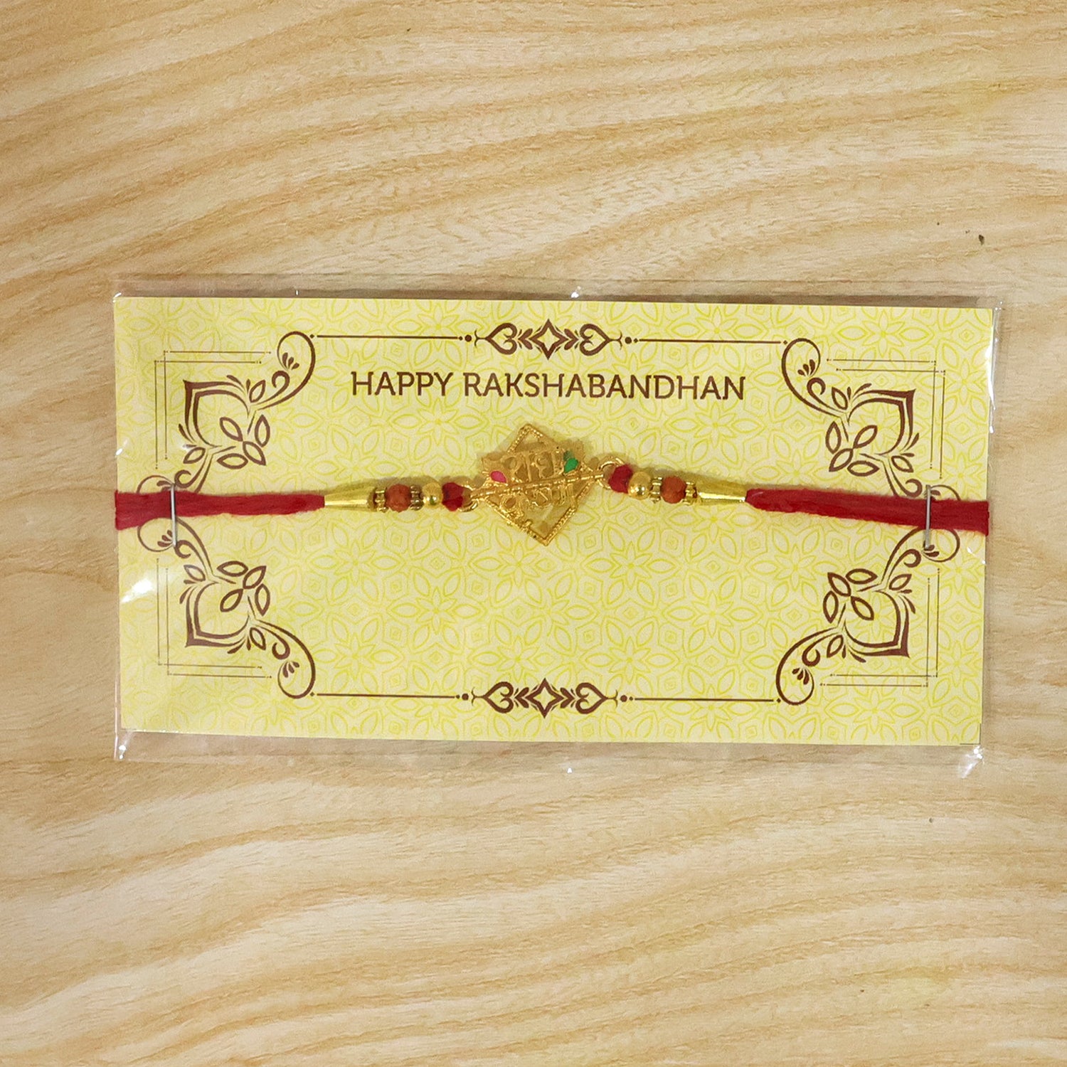 Designer Radha Krishna Rakhi presented as a special gift for siblings.