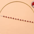 Rudraksha Bead Bracelet Rakhi – Silver Plated Caps for Brother