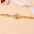 Mere Bhaiya Bracelet Rakhi – Gold-Plated Chain with Stones