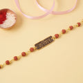 Jai Mahakal Rudraksha Rakhi – Oxidized Pendant for Brother on Raksha Bandhan