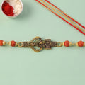 Mahakal Rudraksha Rakhi – Oxidized Trishul Damru for Brother
