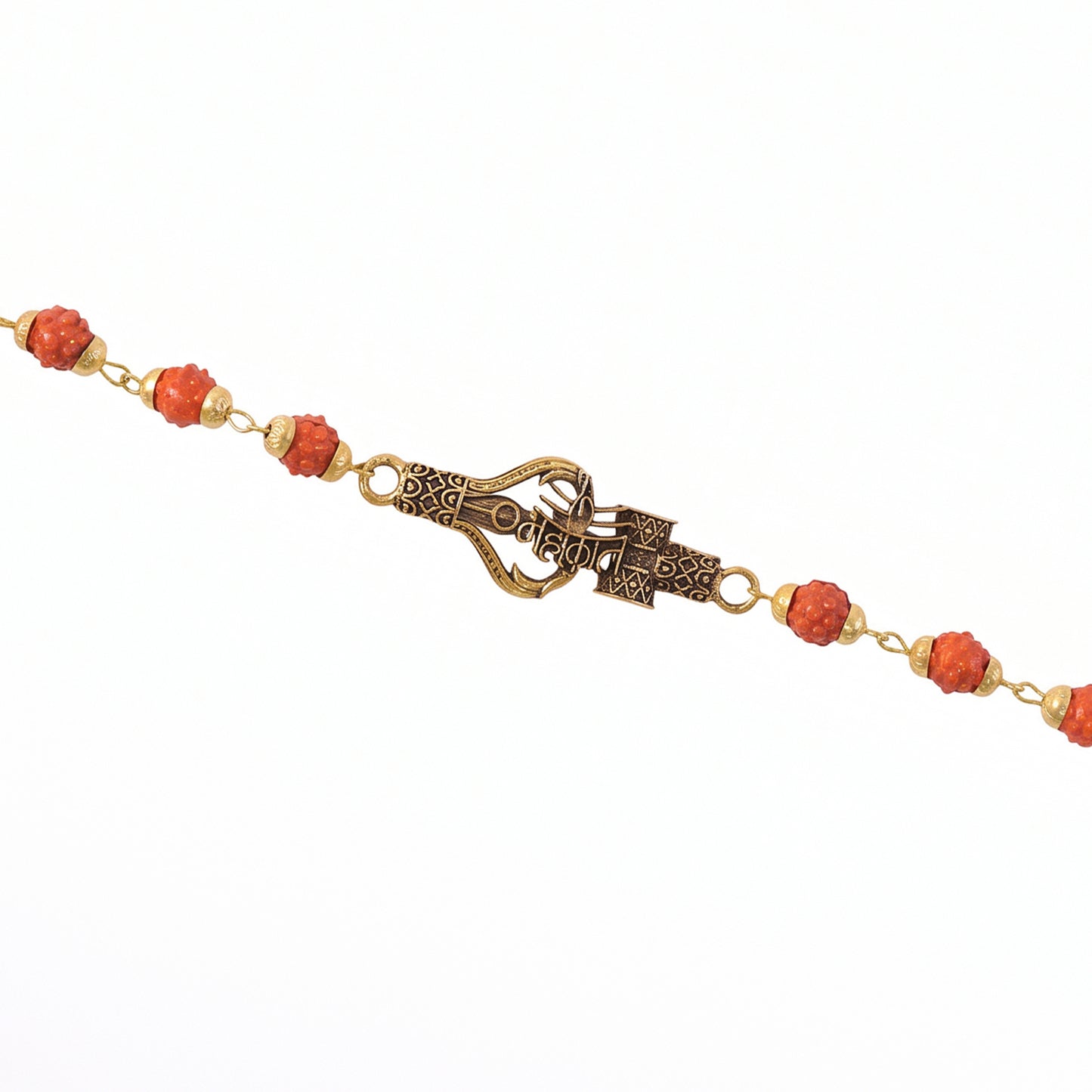 Mahakal Trishul Damru Rudraksha Rakhi, Oxidized Pendant Rakhi for Brother (1 Pc)