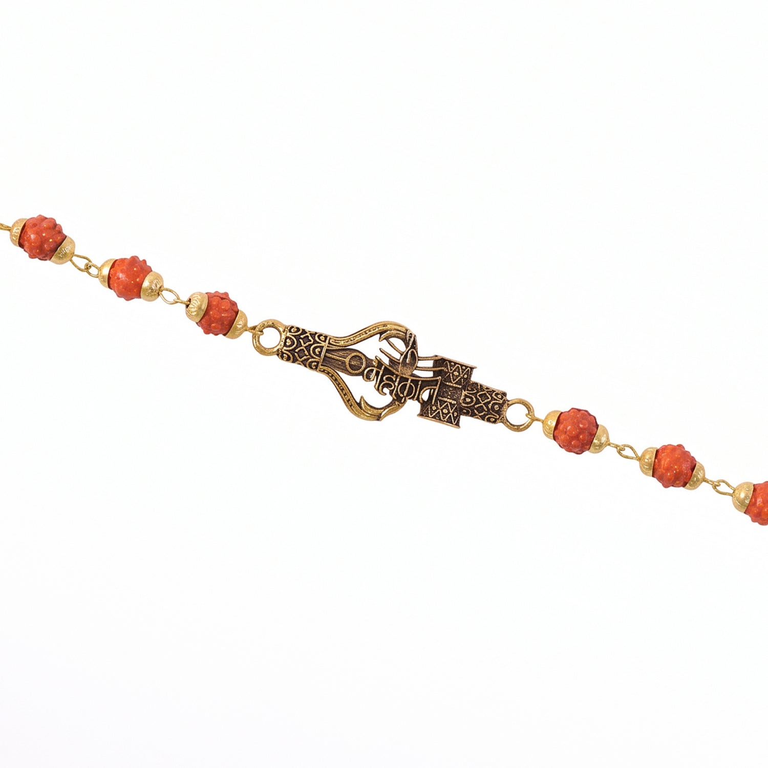 Mahakal Trishul Damru Rudraksha Rakhi, Oxidized Pendant Rakhi for Brother (1 Pc)