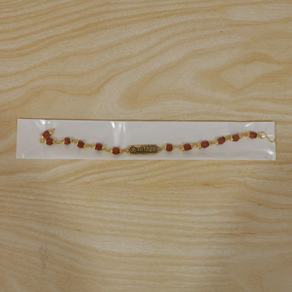 Om Namah Shivay Rudraksha Rakhi, Oxidized Pendant Beaded Rakhi for Brother (1 Pc)