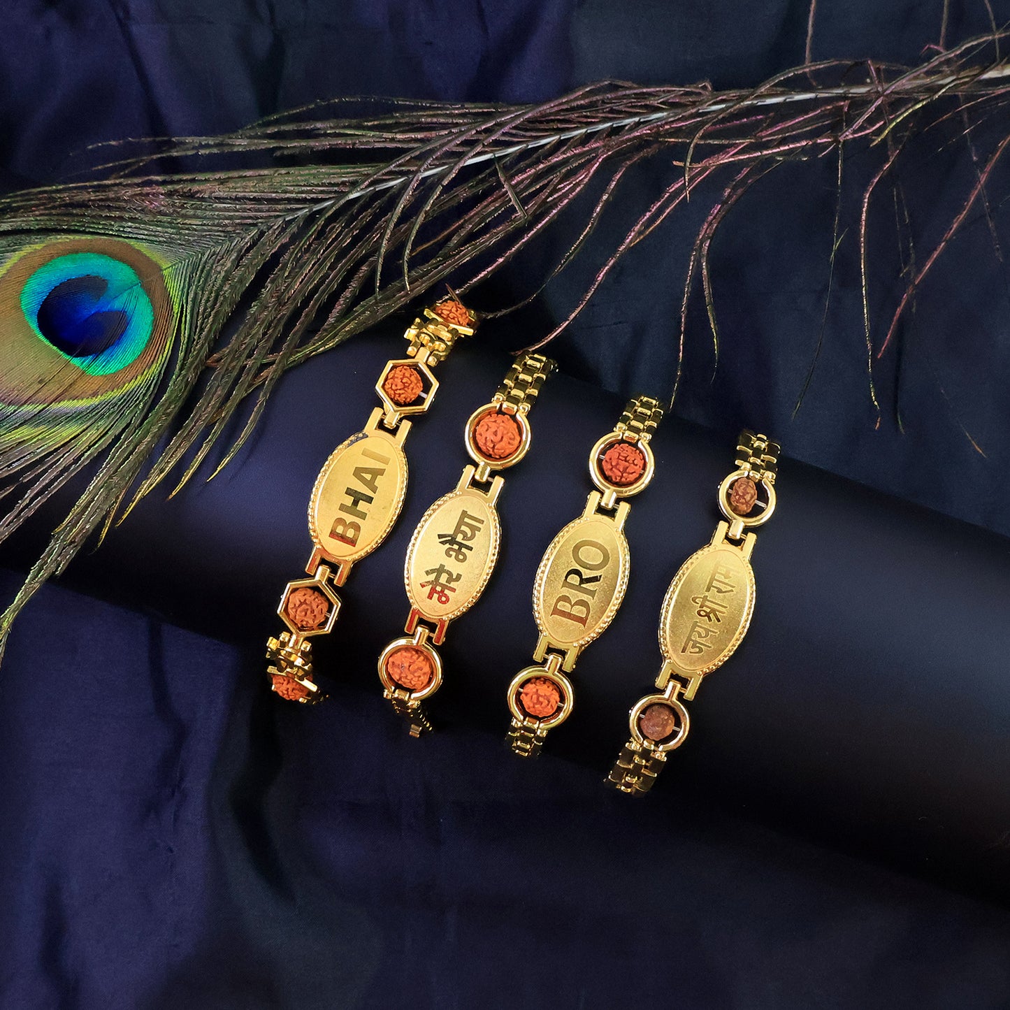 Golden Rakhi Bracelet