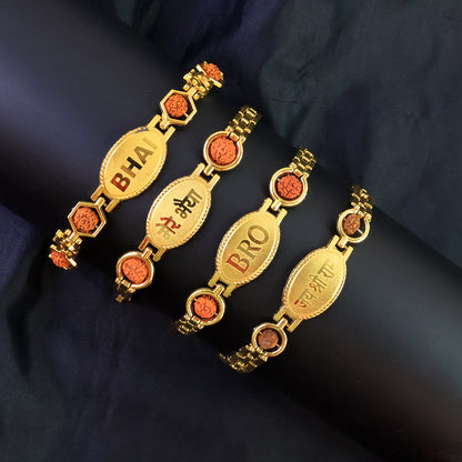 Golden Rakhi Bracelet