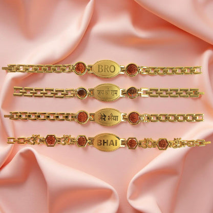 Golden Rakhi Bracelet